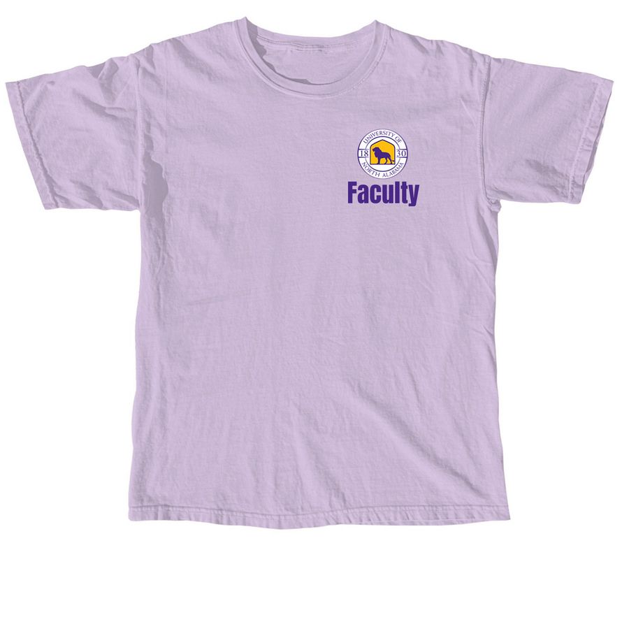 UNA Faculty, a Orchid Comfort Colors Unisex Tee