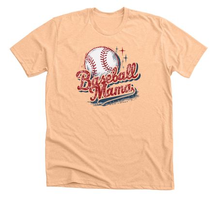 ?Baseball Mama, a Heather Peach Premium Unisex Tee