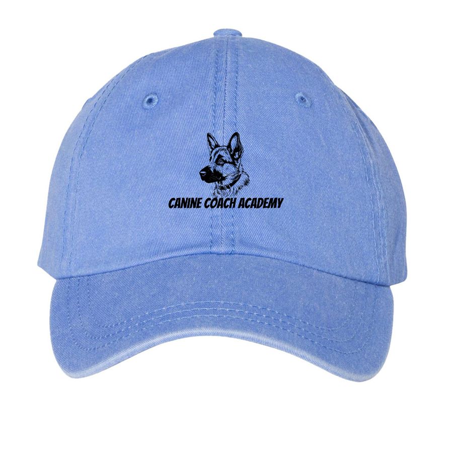 GSD CCA Hat, a Periwinkle Printed Pigment Dye Baseball Cap