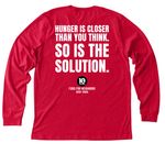 10 Year Anniversary T-Shirts and Sweatshirts, a Heather Red Premium Long Sleeve Tee (back-view)