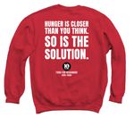 10 Year Anniversary T-Shirts and Sweatshirts, a Red Crewneck Sweatshirt (back-view)