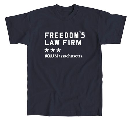Freedom's Law Firm T-shirt, a Navy Union Made Unisex Tee