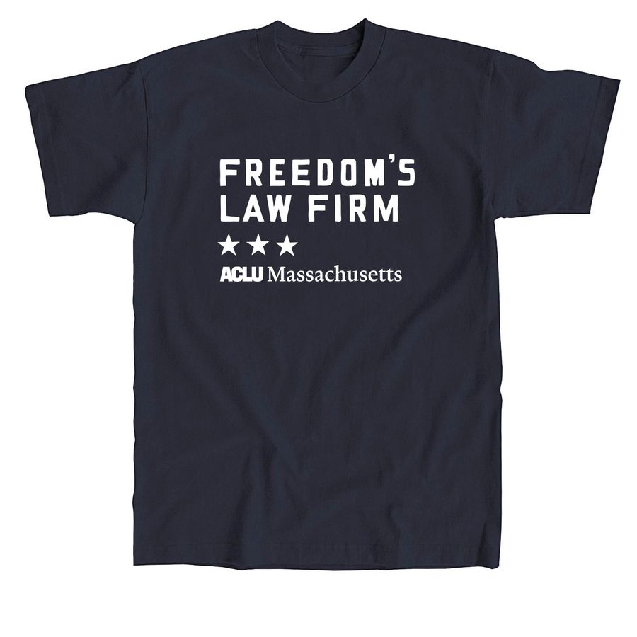 Freedom's Law Firm T-shirt, a Navy Union Made Unisex Tee