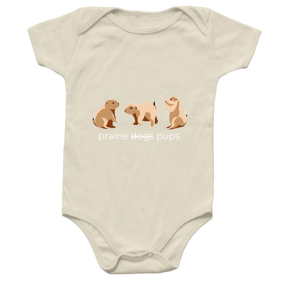 Prairie Pups Onesie, a Natural Infant Onesie