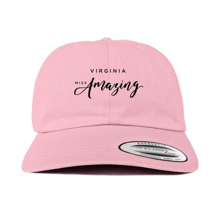 Miss Amazing Virginia Baseball Hat, a Pink Printed Classic Baseball Cap