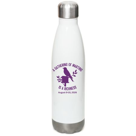 Richness Water Bottles, a White Stainless Steel Water Bottle