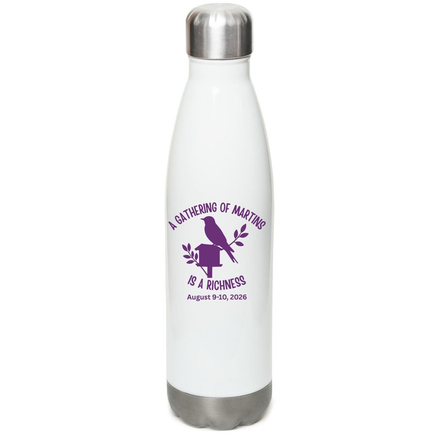 Richness Water Bottles, a White Stainless Steel Water Bottle