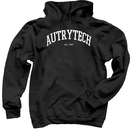Established 1967 - White, a Black Pullover Hoodie