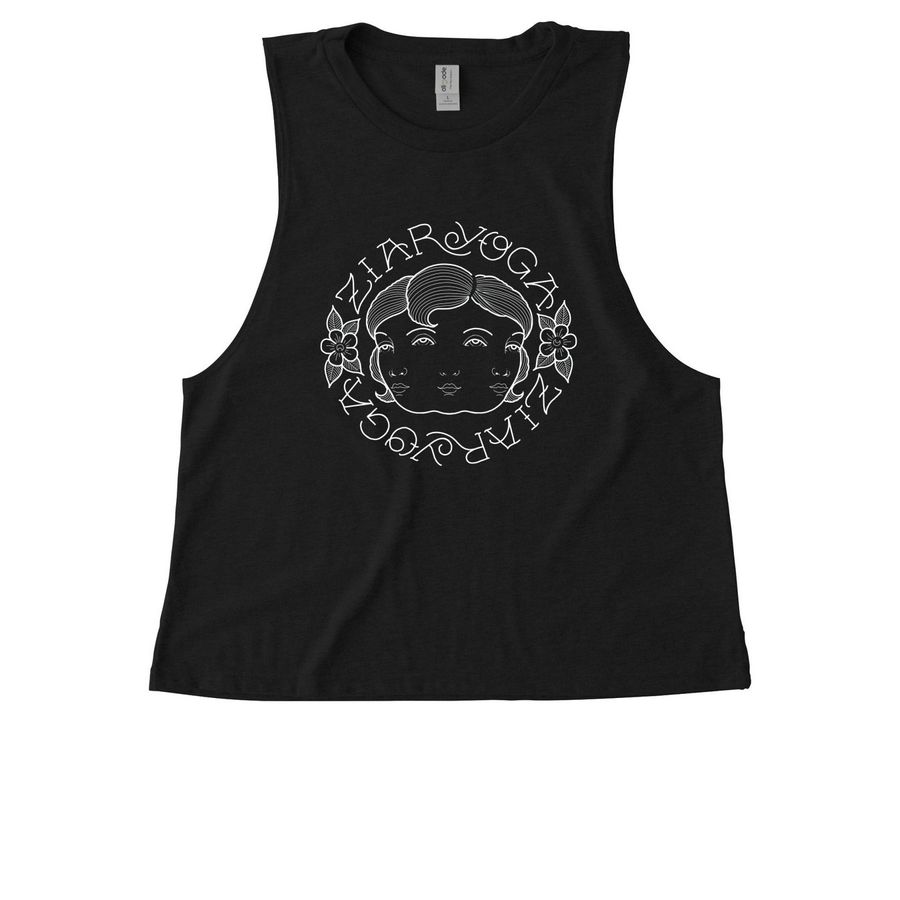 Triple Goddess Darkside ZiarYoga, a Deep Black Allmade Eco Triblend Women?s Muscle Tank