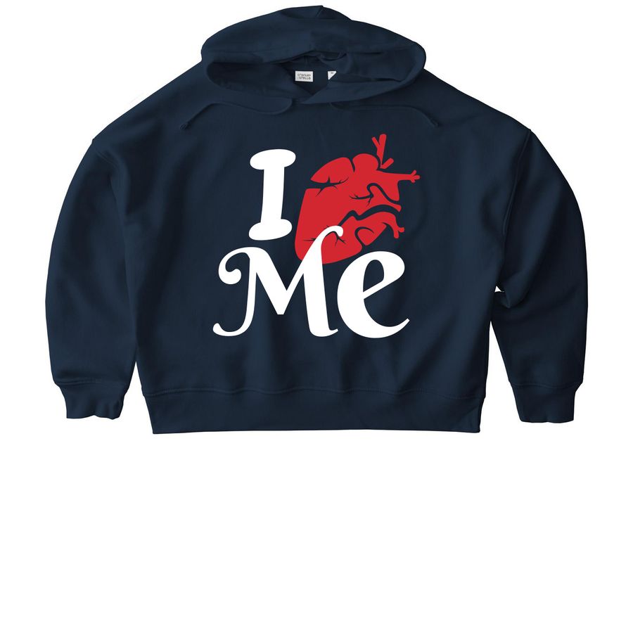 I Love ME Tee2, a French Navy Stanley/Stella Women?s Stella Nora Pullover Hoodie