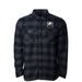 QSB OG Logo, a Charcoal Heather/ Black Unisex Flannel Shirt