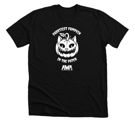 Purrtiest Pumpkin in the Patch, a Solid Black Blend Premium Unisex Tee