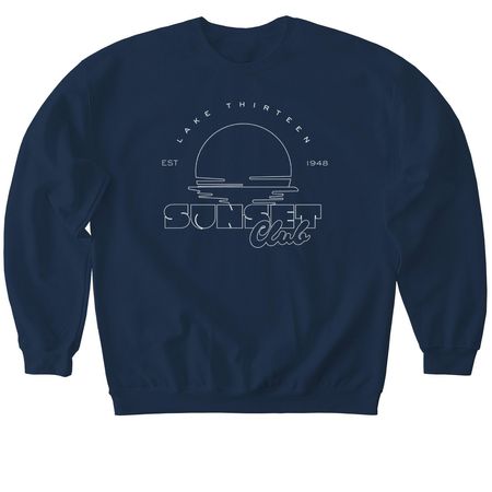 2026 - Lake Thirteen Sunset Club, a Navy Softstyle Crewneck Sweatshirt
