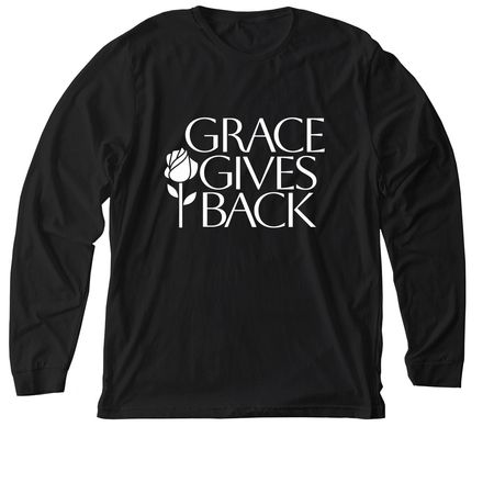 Grace Gives Back, a Solid Black Blend Premium Long Sleeve Tee
