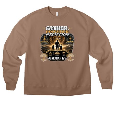 Godly Father Collection, a Vintage Brown Premium Heavyweight Crewneck Sweatshirt