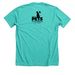 My Best Friend Has Four Legs&nbsp;, a Heather Sea Green Premium Unisex Tee (back-view)
