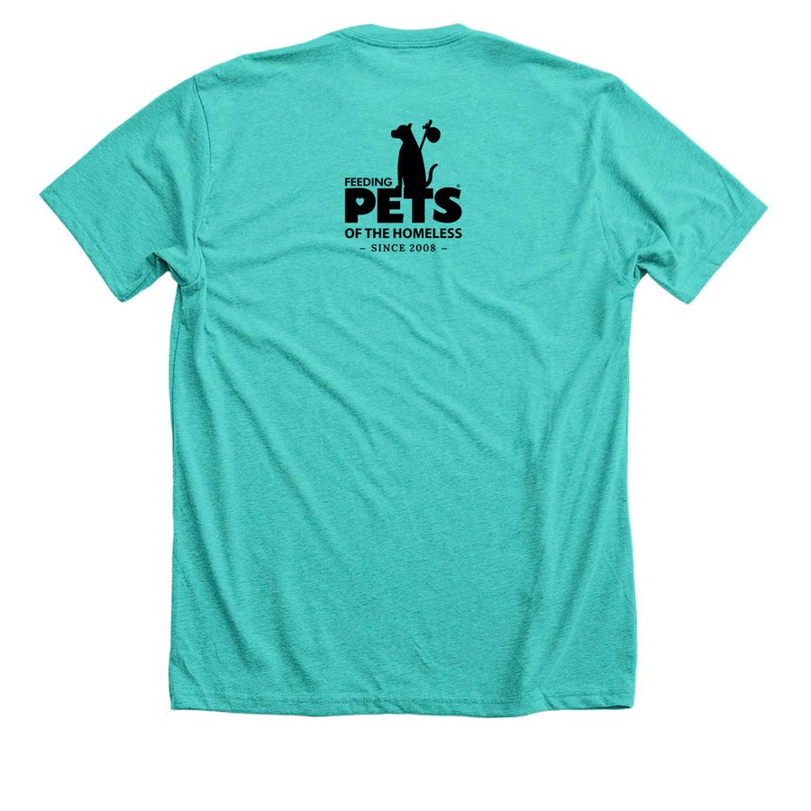 My Best Friend Has Four Legs&nbsp;, a Heather Sea Green Premium Unisex Tee (back-view)