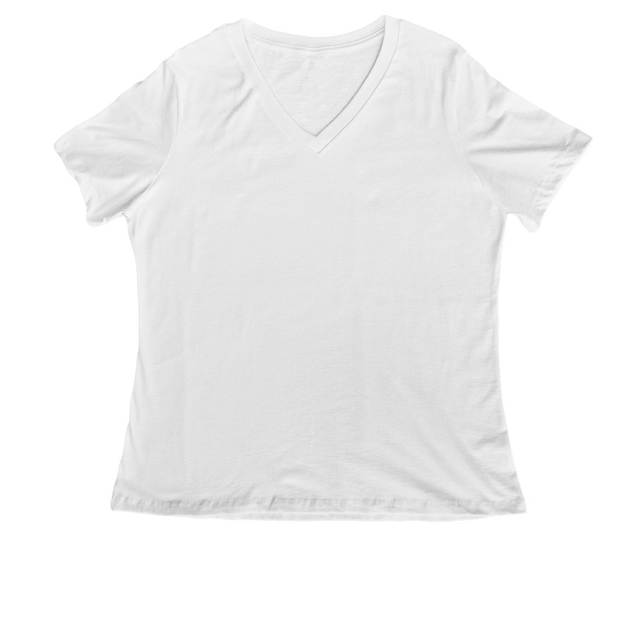Women's Feather Brown V-Tee, a White Women's Relaxed V-Neck Tee