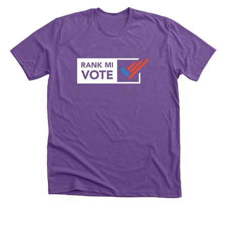 Standard Example Ballot, a Heather Team Purple Premium Unisex Tee