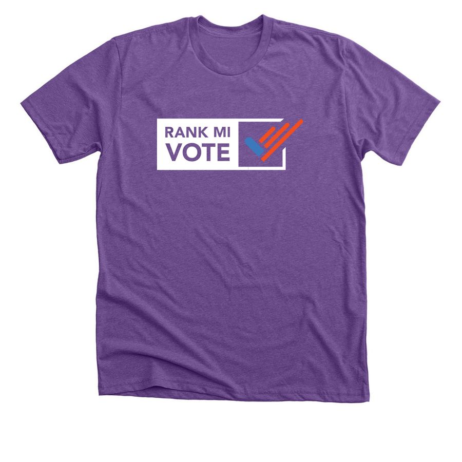 Standard Example Ballot, a Heather Team Purple Premium Unisex Tee