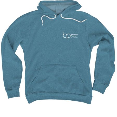 BPUSA White Logo Hoodies, a Heather Deep Teal Premium Pullover Hoodie