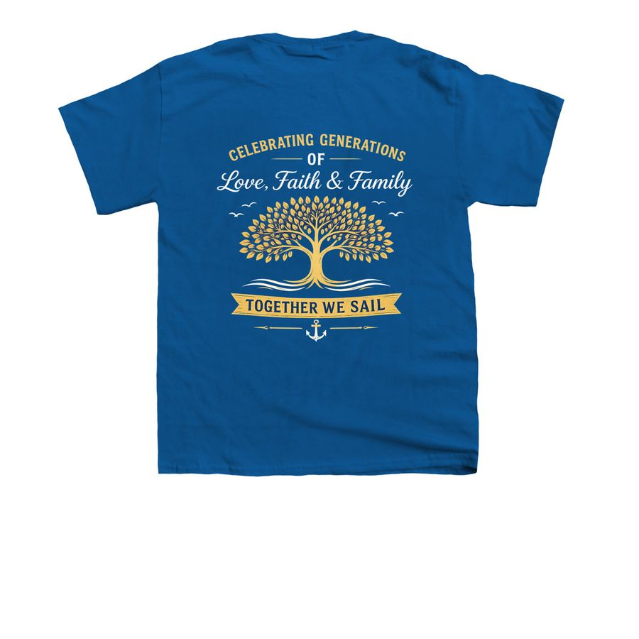 Maude Lillian Lettsome Family, a Royal Blue Youth Unisex Tee (back-view)