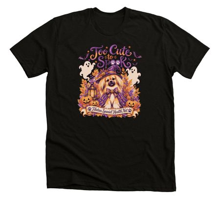 It's a Tibbie Halloween, a Black Heather Premium Unisex Tee