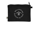 Abortion Cake, a Black 9"x7" Hemp Blend Pouch (back-view)