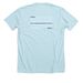 Steadfast in Purpose-light, a Heather Ice Blue Premium Unisex Tee (back-view)