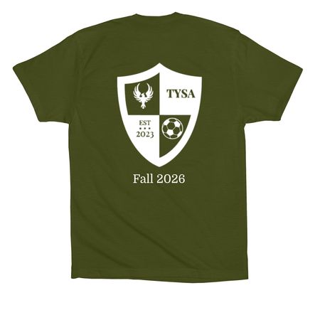 U14 Ramirez/Ramirez, a Olive Premium Cotton Tee (back-view)
