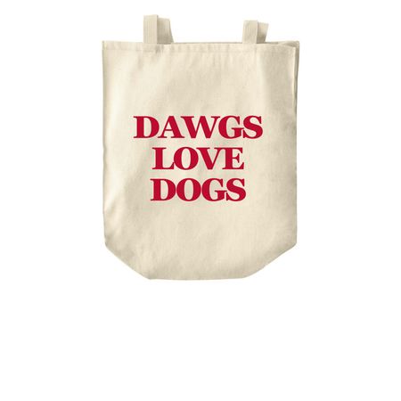 WE LOVE DOGS. SAME DAWG SPIRIT!&nbsp;, a Natural Over-the-Shoulder Shopping Tote Bag