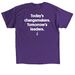 Deeds Not Words T-shirt, a Purple Classic Unisex Tee (back-view)