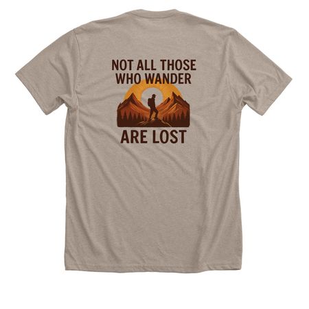 Wanderer's Horizon, a Heather Stone Premium Unisex Tee (back-view)