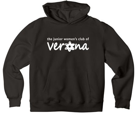 The Verona Juniors Classics Collection, a Black Premium Heavyweight Pullover Hoodie