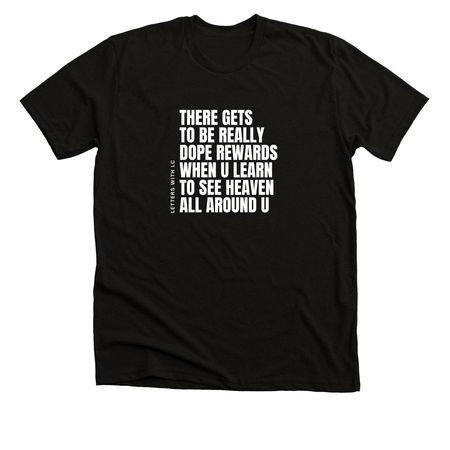 Dope Rewards, a Black Heather Premium Unisex Tee