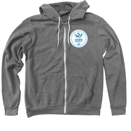 Change Their Future Badge, a Deep Heather Zip Up Hoodie