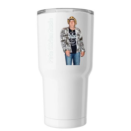 Long Tall Drink Bottle, a White Insulated Tumbler