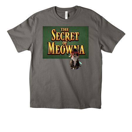 The Secret of Meowna, a Asphalt Unisex Heavyweight Tee