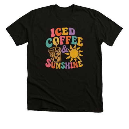 Iced Coffee & Sunshine&nbsp;, a Black Heather Premium Unisex Tee