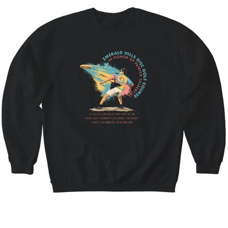 EH DG Course commemorative shirts, a Black Softstyle Crewneck Sweatshirt