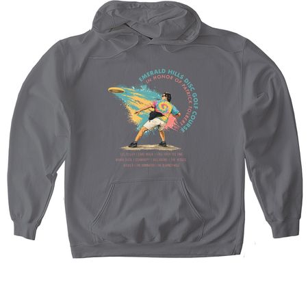 EH DG Course commemorative shirts, a Charcoal Gildan Softstyle Pullover Hoodie