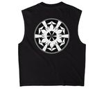 Better Than Complete Silence, a True Black Heavyweight Garment Dye Muscle Tee (back-view)