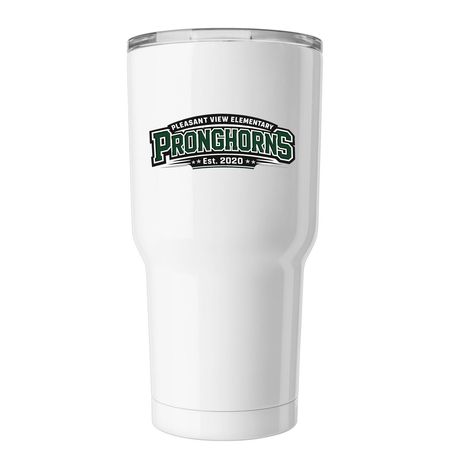 Pronghorn Tumbler, a White Insulated Tumbler