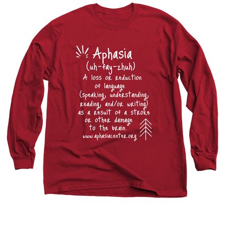 Aphasia Definition, a Cardinal Red Classic Long Sleeve Tee