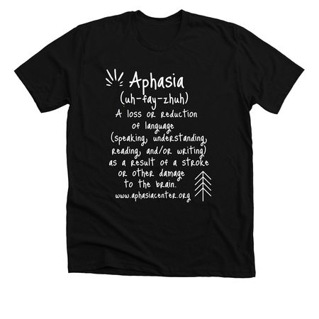 Aphasia Definition, a Solid Black Blend Premium Unisex Tee