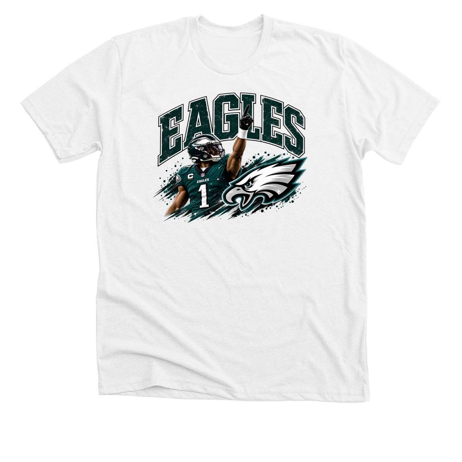 Philadelphia Eagles Gameday Football T-Shirt, a Solid White Blend Premium Unisex Tee
