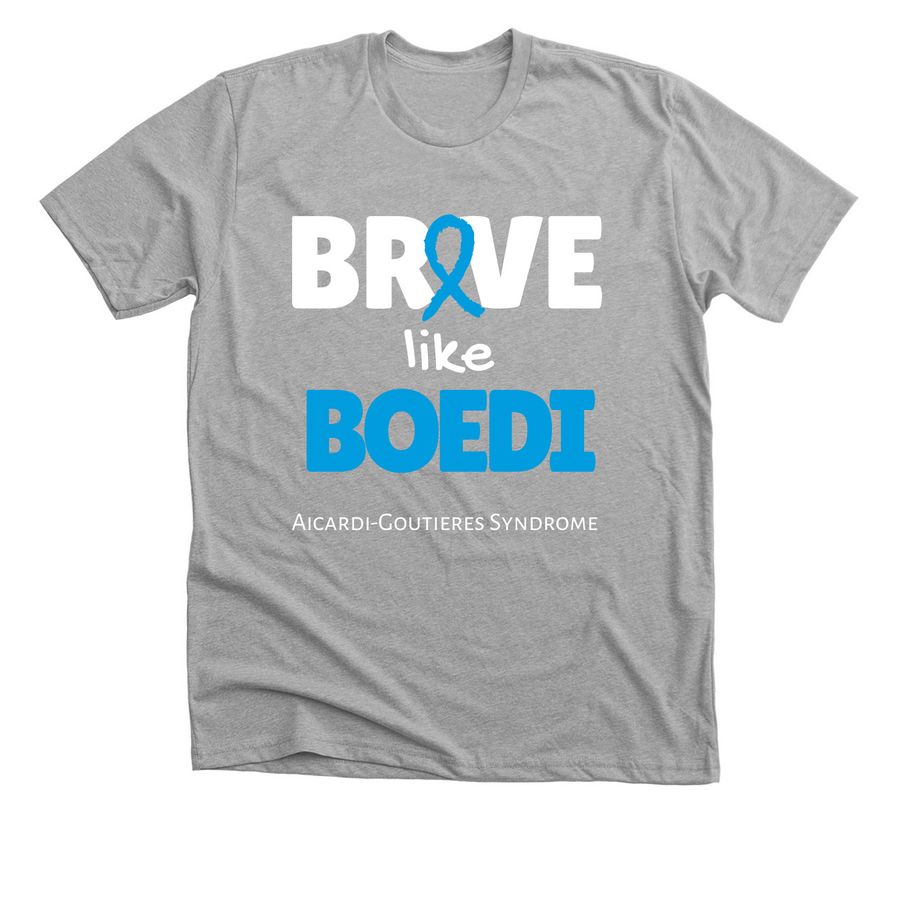 Brave like Boedi, a Athletic Heather Premium Unisex Tee