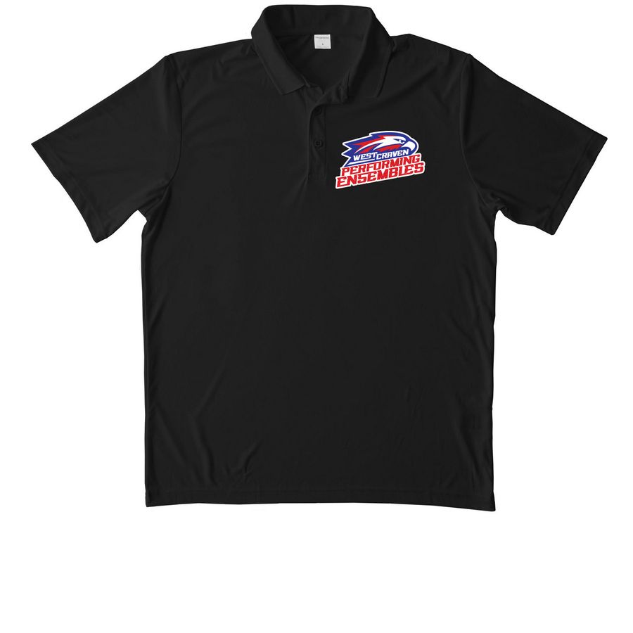 WCHS Performing Ensembles Polo, a Black Unisex Performance Polo