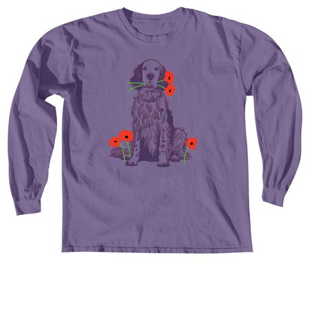 New Beginnings Bloom Here - Purple, a Grape Comfort Colors Long Sleeve Tee