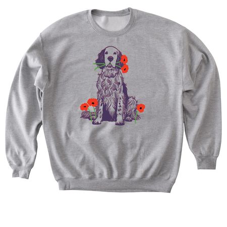 New Beginnings Bloom Here - Purple, a Sport Grey Softstyle Crewneck Sweatshirt